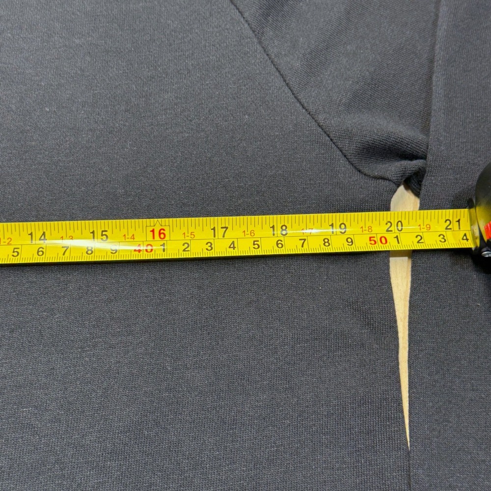 Alternative Apparel‎ Black Raglan Sweatshirt High Low Raw Hem Large Womens NWOT - Picture 10 of 11